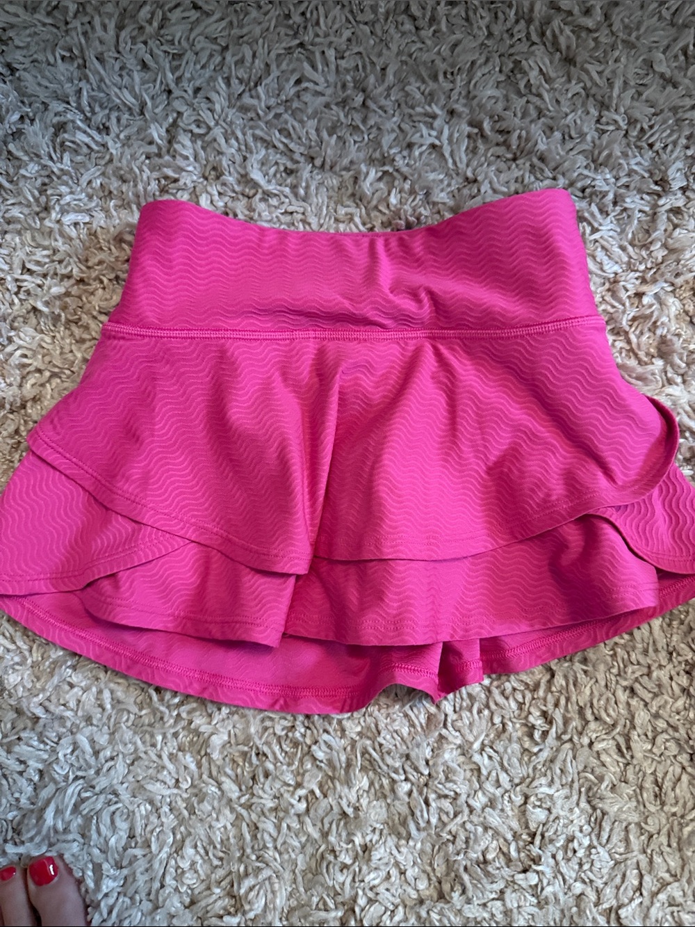 Athleta Girls Hot Pink Tiered Skort